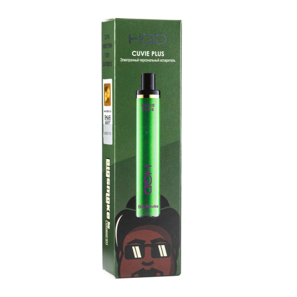 Одноразовая электронная сигарета HQD Cuvie Plus Big smoke 1200 затяжек в Новосибирске