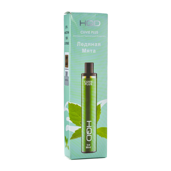Одноразовая электронная сигарета HQD Cuvie Plus Ice Mint (Ледяная Мята) 1200 затяжек в Новосибирске