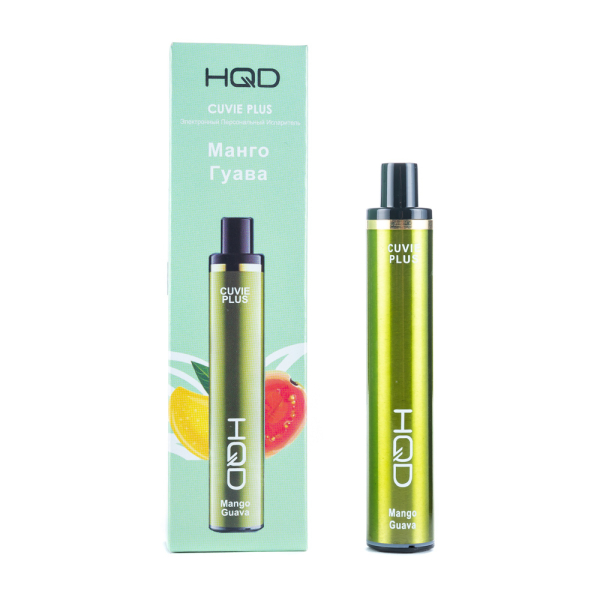 Одноразовая электронная сигарета HQD Cuvie Plus Mango Guava (Манго Гуава) 1200 затяжек в Новосибирске