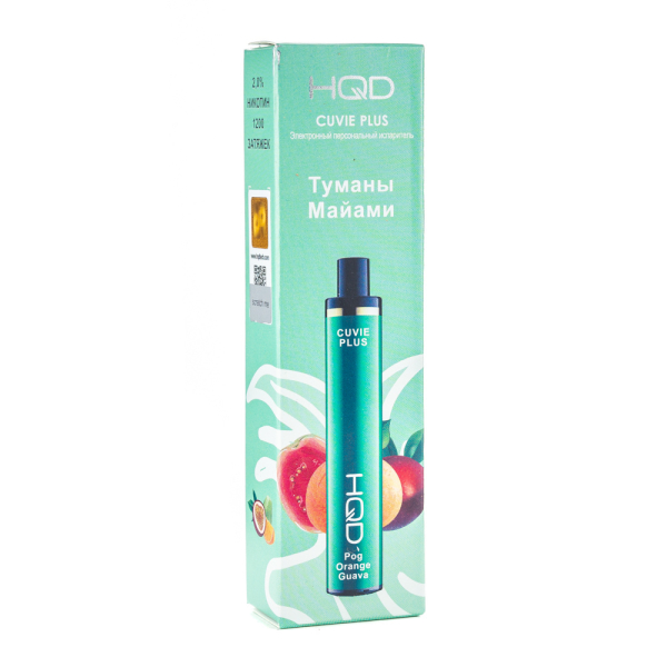 Одноразовая электронная сигарета HQD Cuvie Plus Orange Guava (Туман Майами) 1200 затяжек в Новосибирске