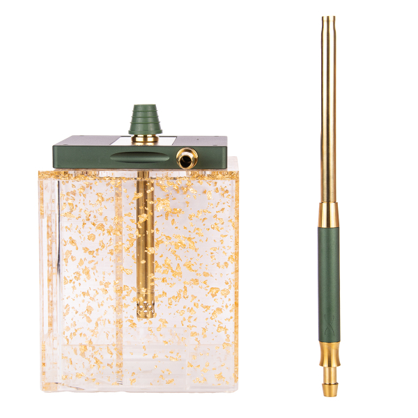 Кальян Hoob Atom Британский Гоночный Зелёный X Золото | Hoob Cube Gold в Новосибирске