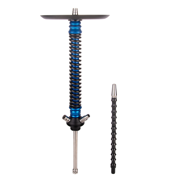 Кальян Mamay Customs Coilover Большой  Голубой Лак Чёрный в Новосибирске