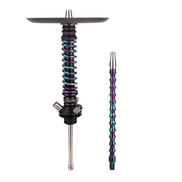 Кальян Mamay Customs Coilover Mini  Чёрный Фиолетовый/бирюзовый Сплеш в Новосибирске