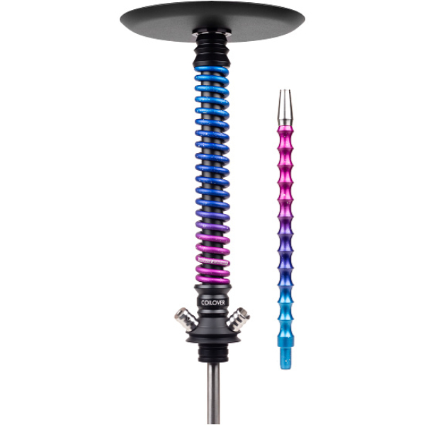 Кальян Mamay Customs Coilover Big Anod Черный Мат Blue Space в Новосибирске
