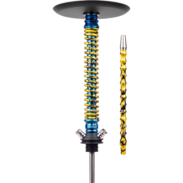 Кальян Mamay Customs Coilover Big Anod Special Blue Splash Gold в Новосибирске