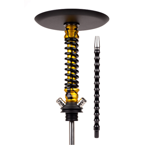 Кальян Mamay Customs Coilovers Mini Anod Gold Splash Черный Глянец в Новосибирске
