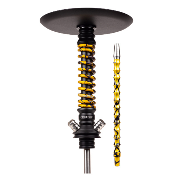 Кальян Mamay Customs Coilovers Mini Anod Черный Матовый Gold Splash в Новосибирске