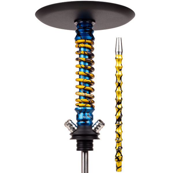 Кальян Mamay Customs Coilovers Mini Special Anod Blue Splash Gold в Новосибирске