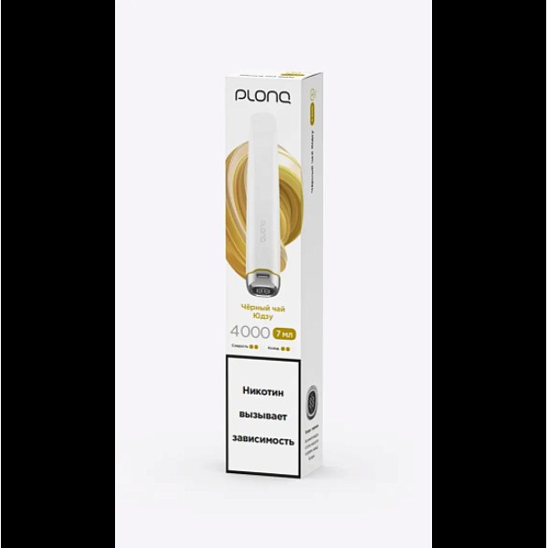Электронка Plonq Plus Pro 4000 Черный Чай Юдзу 4000 затяжек в Новосибирске